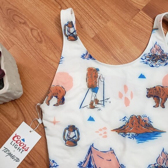 Coors Light Team LTD. One Piece Swimsuit Bathing Suit Size XS New With Tags - Picture 3 of 6